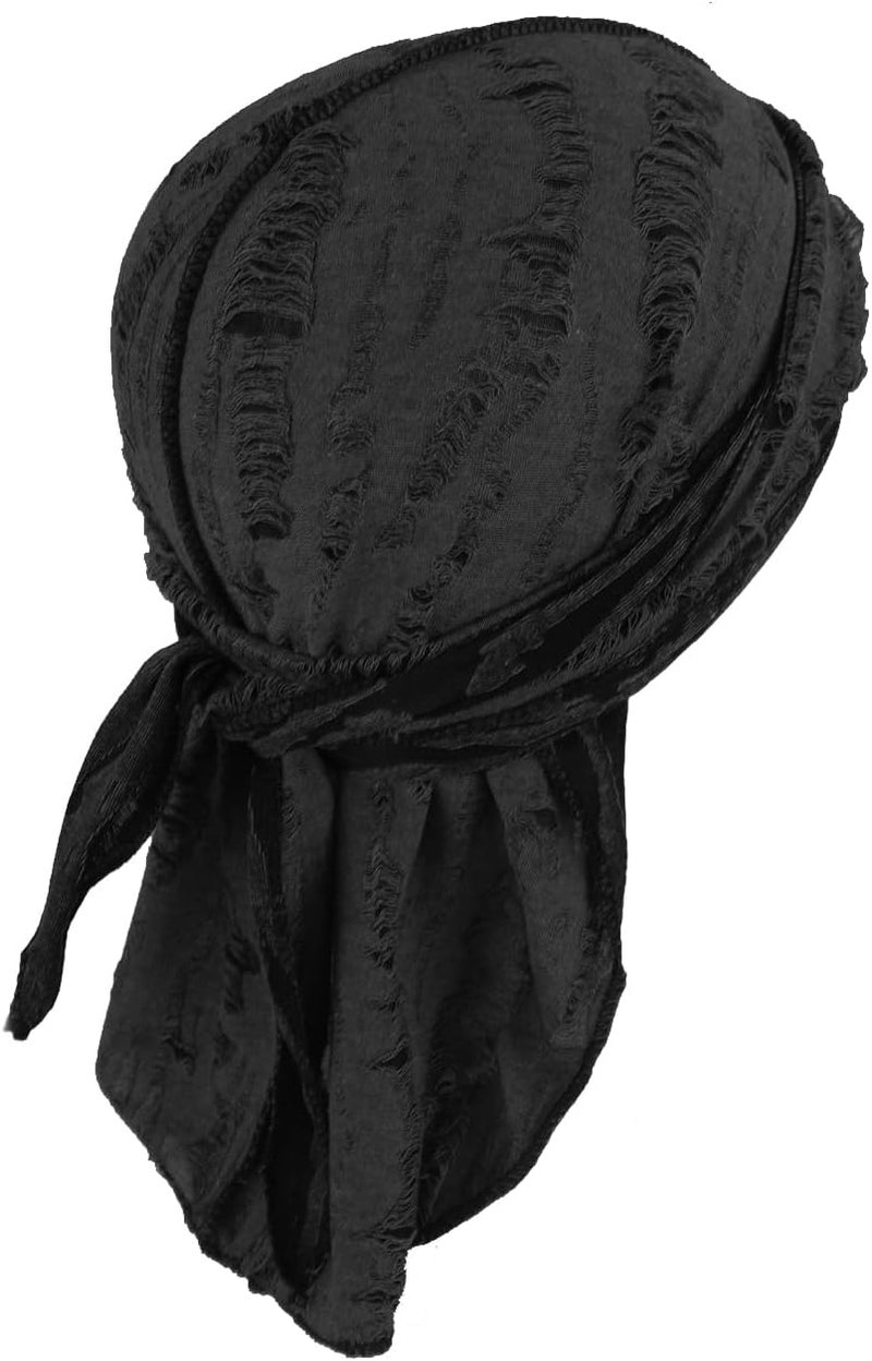 NICEYST Broken Hip Hop Do Rag Skull Cap Bandana Hat Du Rags Pirate Wave Durag Cooling Motorcycle Cycling Cap for Men Women - Image 5